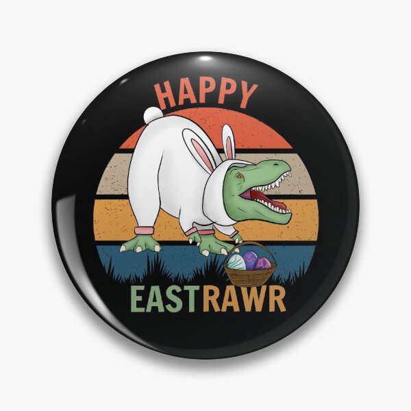 Item preview, Happy eastrawr / t rex in easter bunny costume on distressed sunset designed and sold by portrait4you.