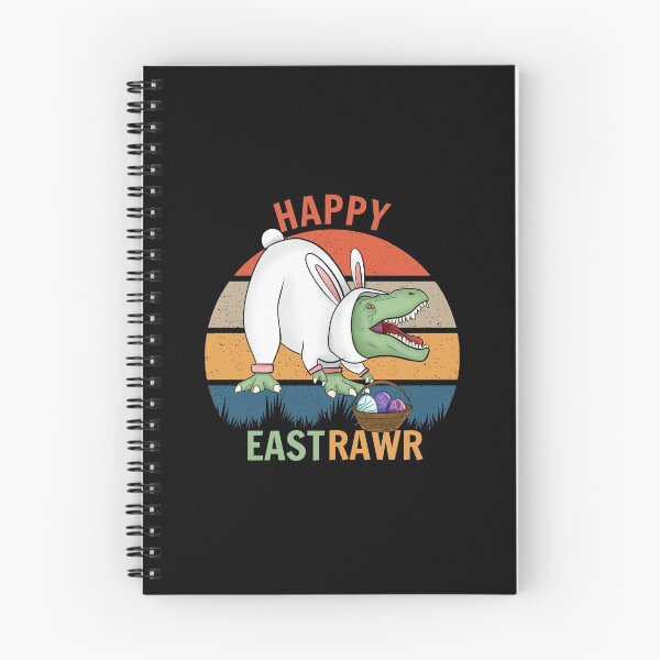 Item preview, Happy eastrawr / t rex in easter bunny costume on distressed sunset designed and sold by portrait4you.
