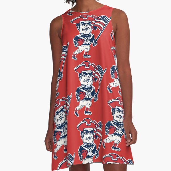 Patriots ))(( Retro Mascot Fan Design A-Line Dress