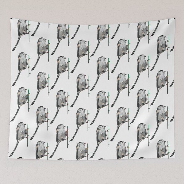 Item preview, Long Tailed Tit Garden Bird Illustration designed and sold by BijouArt.