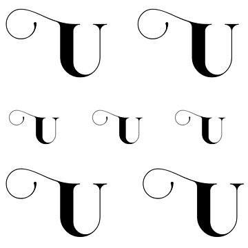 Artwork thumbnail, Letter U stickers pack by Fatamimosh
