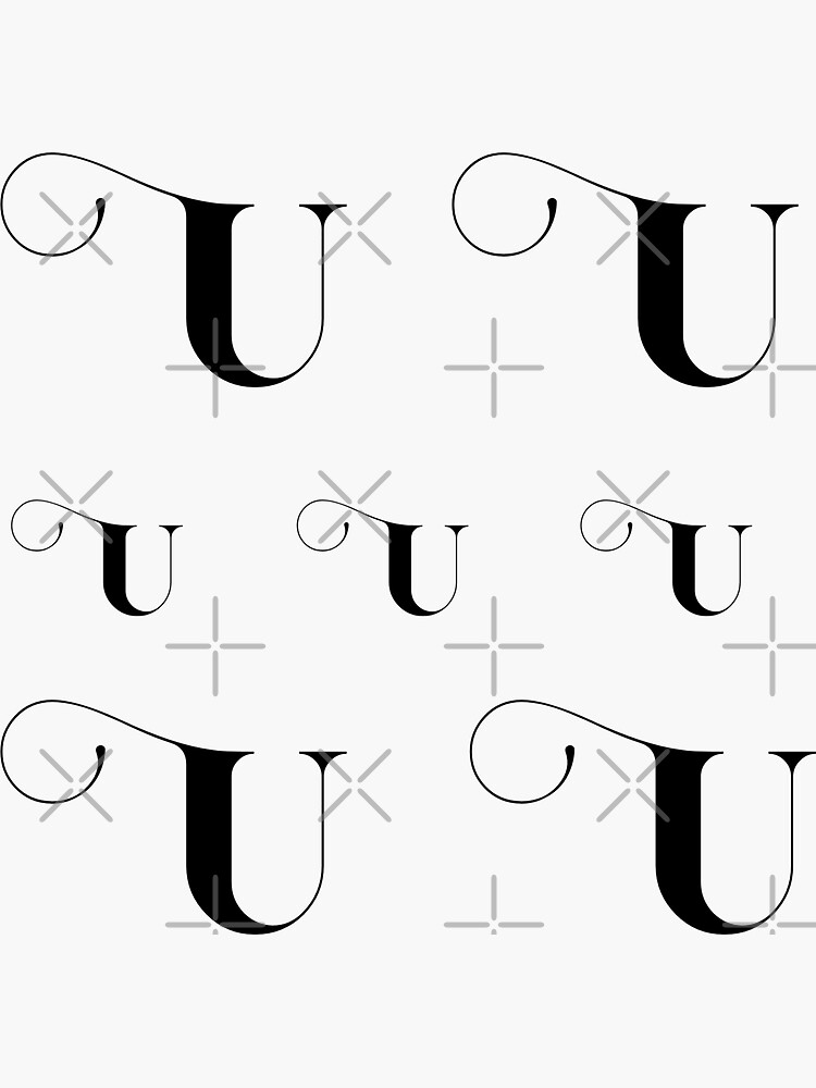 Thumbnail 3 of 3, Sticker, Letter U stickers pack designed and sold by Fatamimosh.