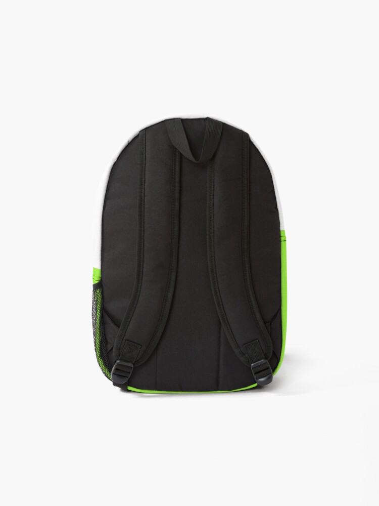 Alternate view of shhh be quiet I'm training v1 - GREEN font Backpack