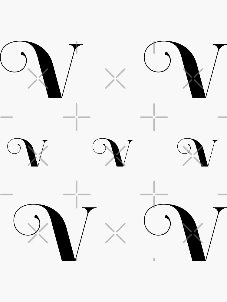 Thumbnail 3 of 3, Sticker, Letter V stickers pack designed and sold by Fatamimosh.
