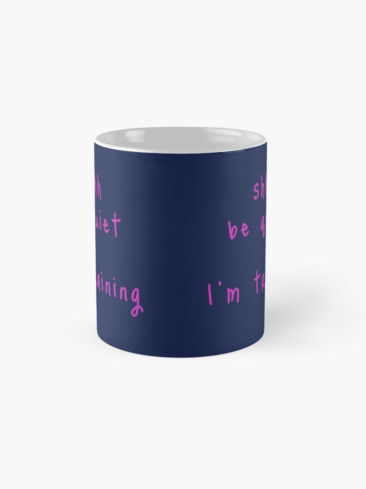 Alternate view of shhh be quiet I'm training v1 - HOT PINK font Mug