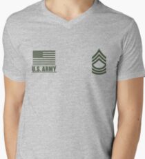 Camiseta de cuello en V Sargento de infantería del ejército de Estados Unidos Desert Rango de Misión Militar ™