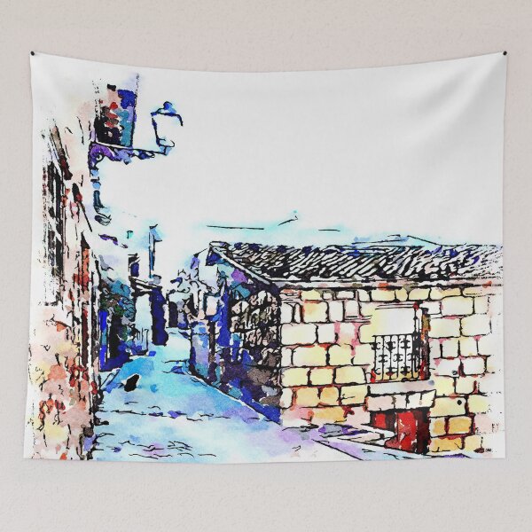 Item preview, Barbarano Romano: glimpse of the village with street lamp designed and sold by Giuseppe Cocco.
