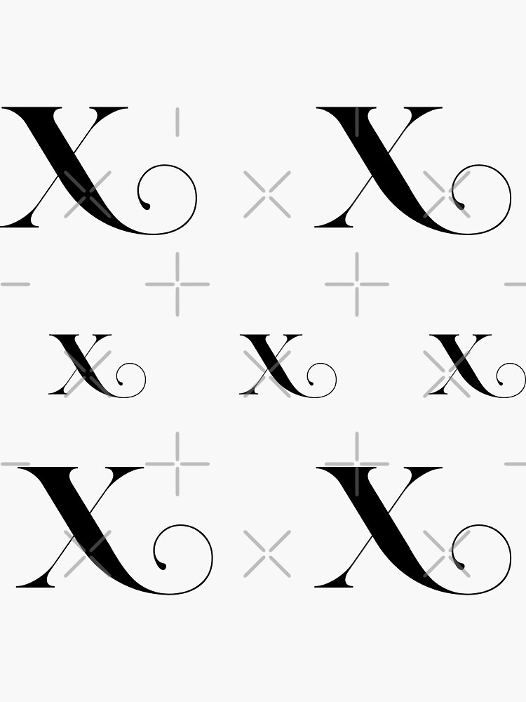 Thumbnail 3 of 3, Sticker, Letter X stickers pack designed and sold by Fatamimosh.