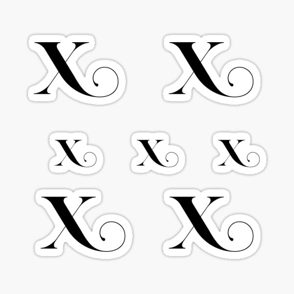 Letter X stickers pack Sticker