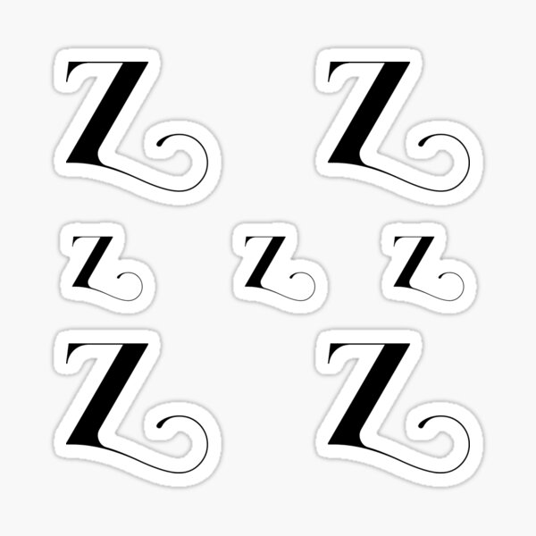 "Letter Z stickers pack" Sticker for Sale by Fatamimosh Redbubble