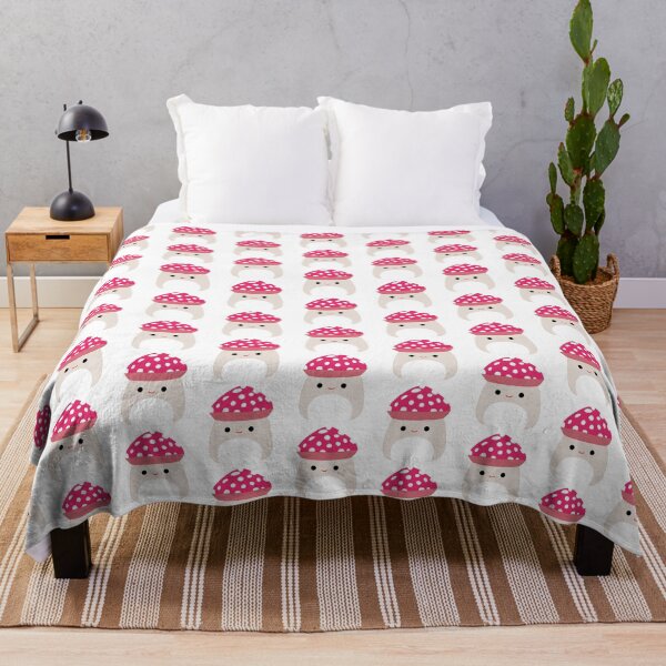 Malcom the Mushroom Squishmallow Throw Blanket
