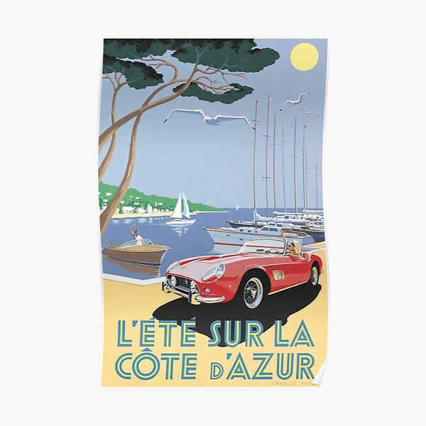 Affiche CÔTE D'AZUR - France - L'été sur la côte ! Poster
