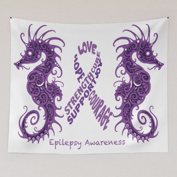 Item preview, Warrior Seahorse Epilepsy Awareness  designed and sold by TammiPrez.