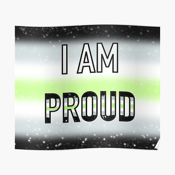 Agender I Am Proud Pride Flag Poster For Sale By Yourrubyfren Redbubble