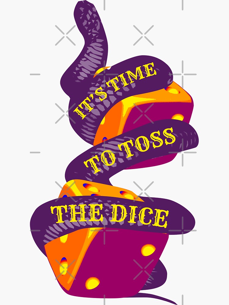 "WHEEL OF TIME FAN ART TIME TO TOSS THE DICE" Sticker for Sale by