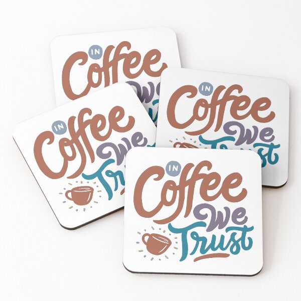 Item preview, Coffee - In Coffee We Trust designed and sold by BandMomDesigns.