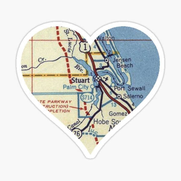 Item preview, Stuart Florida Vintage Map designed and sold by RepYourTown.