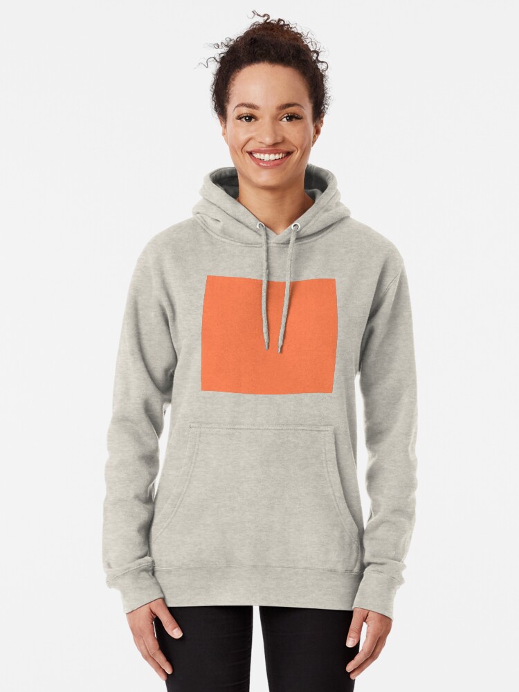 coral color hoodie