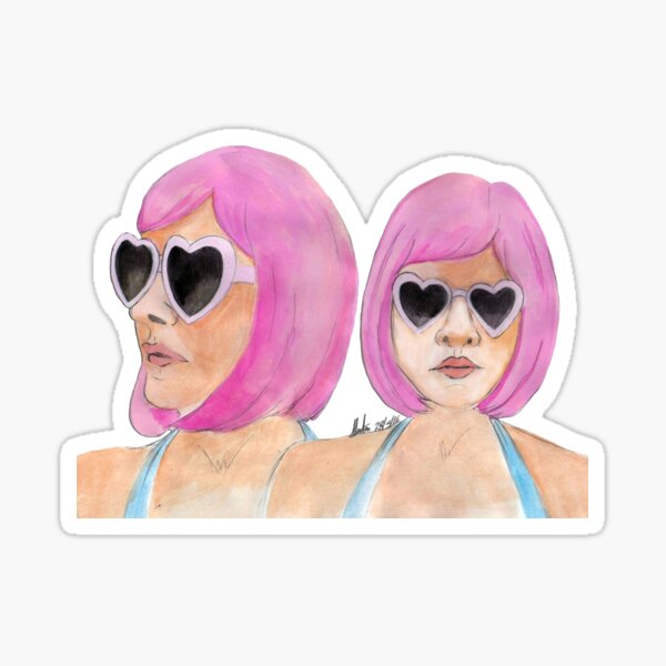 "The Cigarette Duet" Sticker for Sale by aviva bubis | Redbubble