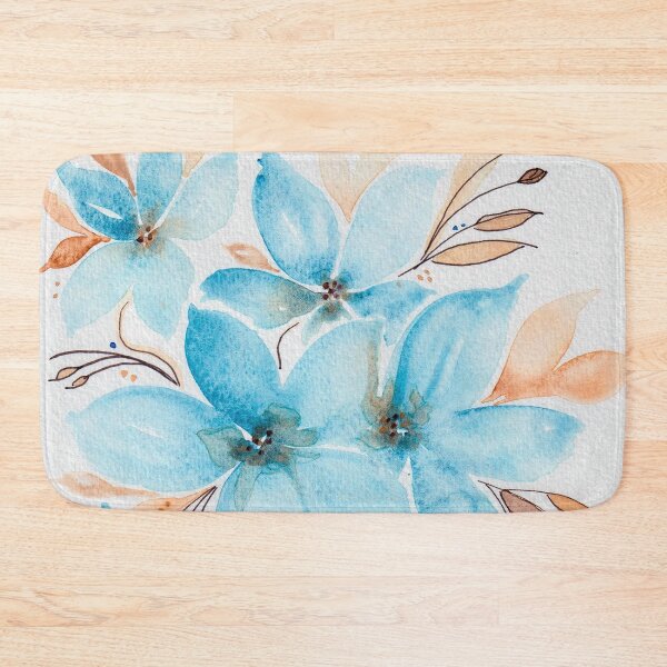 Item preview, Blue Floral Mix with Beige Details designed and sold by DaisyGirlDesign.