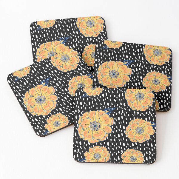 Item preview, Yellow Flower on White Polkda Dot background designed and sold by BlissfulSummer.