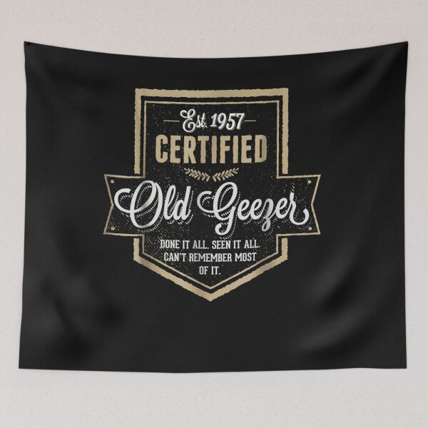 Item preview, Certified Old Geezer Funny 60th Birthday Men Shirts or Gifts designed and sold by Lukifo-Mission.