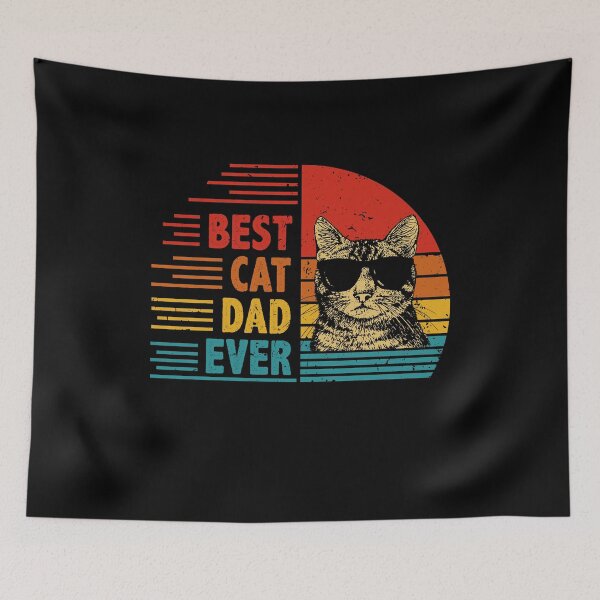 Item preview, Vintage Retro Best Cat Dad Ever Funny Cat Lover Father's Day Gift designed and sold by EdwinaEmmanoiCo.