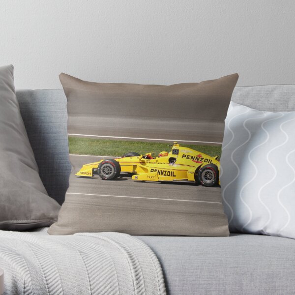 Helio Castroneves at Indy Throw Pillow