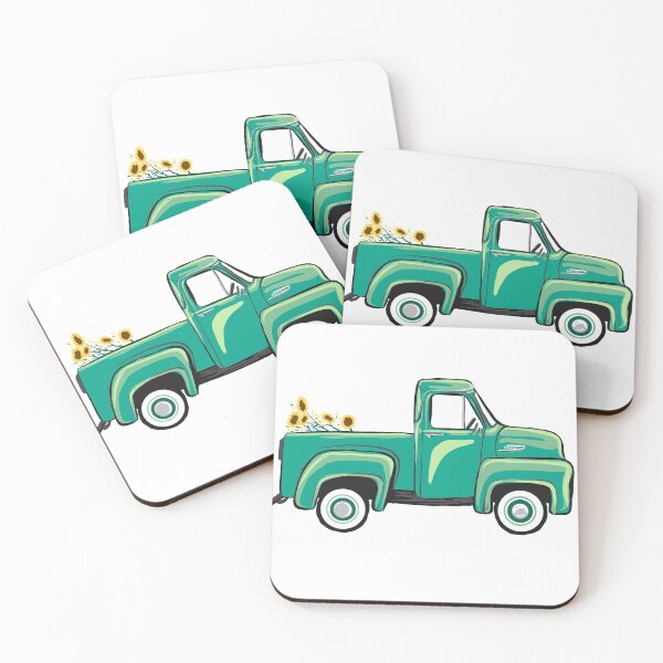 Item preview, Vintage Ford Truck with Sunflower designed and sold by LouBelleKeppel.