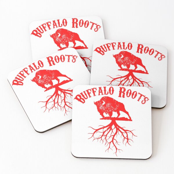 Item preview, Copy of Buffalo Roots with text red grunge designed and sold by ScapegoatPrints.