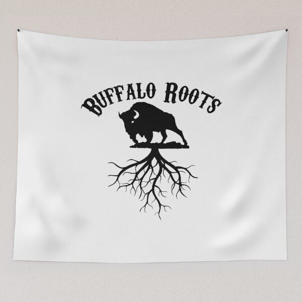 Item preview, Copy of Buffalo Roots with text black designed and sold by ScapegoatPrints.