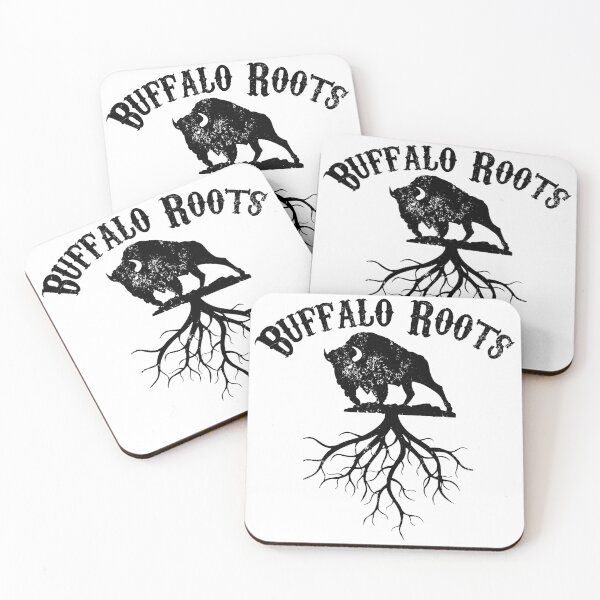 Item preview, Copy of Copy of Buffalo Roots with text black grunge designed and sold by ScapegoatPrints.