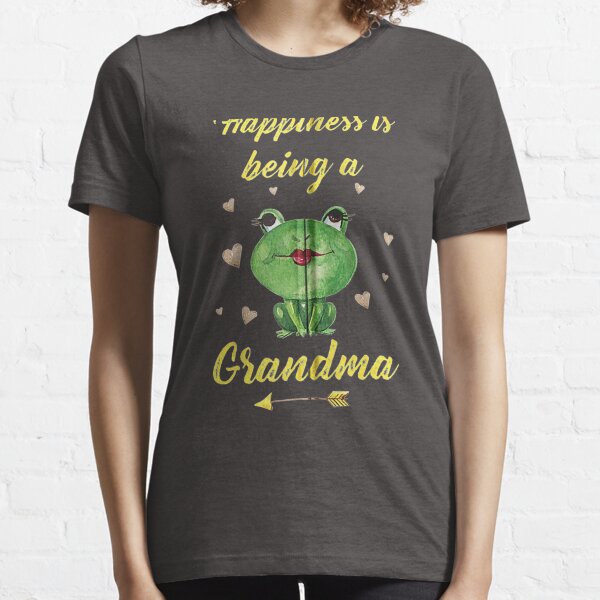 Funny Grandma Frog Lover Happiness Is Being A Grandma Essential T-Shirt