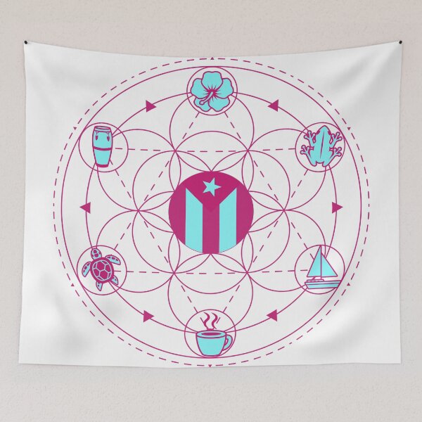 Item preview, Magic Circle of a Boricua III (Pink & Blue Lines) designed and sold by BoricuaLatina30.