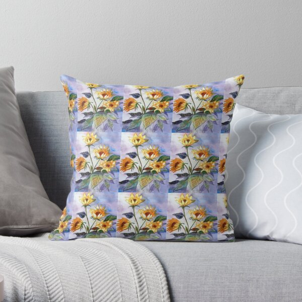 Sunflowers Throw Pillow