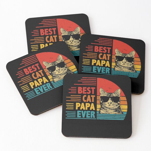 Item preview, Vintage Retro Best Cat Papa Ever Funny Cat Lover Father's Day Gift designed and sold by EdwinaEmmanoiCo.
