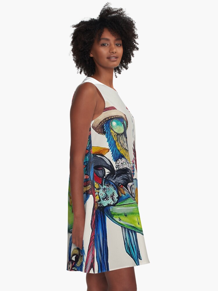 Alternate view of Welcome to Parrotise A-Line Dress