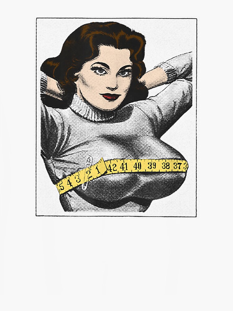 Retro 40 Inch Plus Boobs Sexy Big Tit Pin Up Girl T-Shirt Sticker for Sale  by Lukifo-Mission