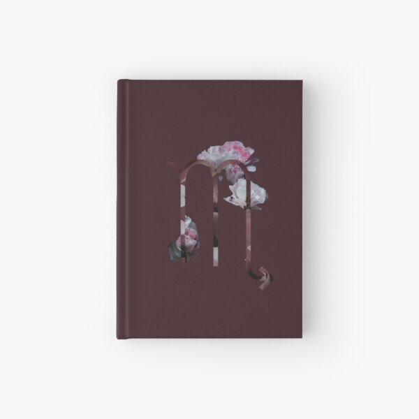 Scorpio Flower Hardcover Journal