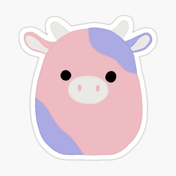 Cute Kawaii Cow Sticker Multi-Cow Holographic Stickers 5-Pack Squishmallows inspired Squishmallow inspired Squish Holographic