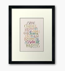 Challenge and Interrogate Framed Print