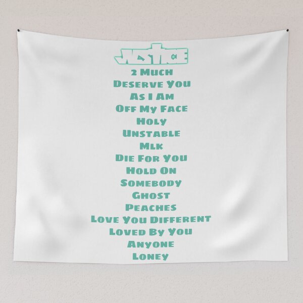 Item preview, Justice title and Tracklist  designed and sold by MusicPopCulture.
