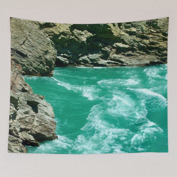 Item preview, Whitewater Cliff waves roaring designed and sold by Rachel Pile.