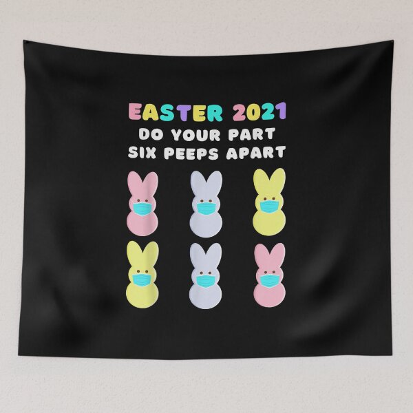 Item preview, Funny Easter Bunny Peeps Face Mask Quarantine Tee Shirt 2021 TShirt19 designed and sold by benitostevens.