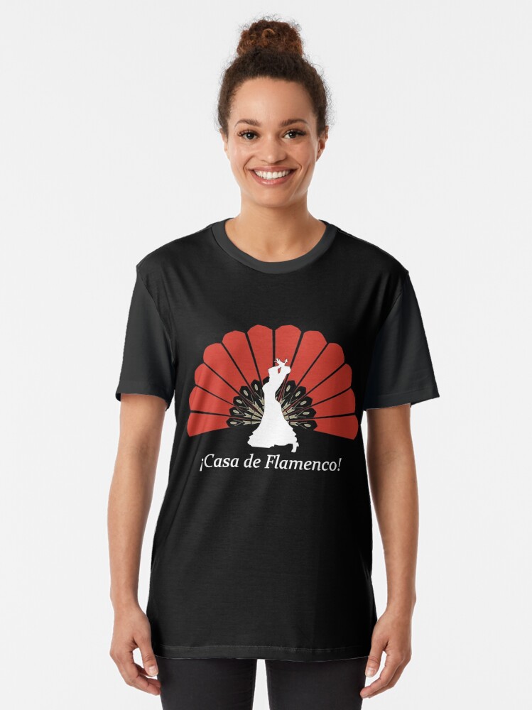Thumbnail 2 of 5, Graphic T-Shirt, Casa de Flamenco (Black) designed and sold by LightningSolas.