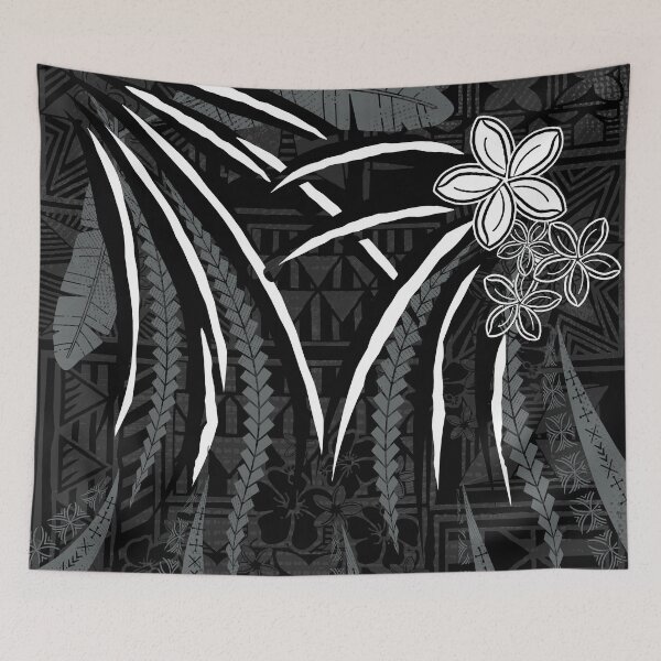 Item preview, Vintage Samoan Black Tribal Tapa Art Board designed and sold by sunnthreads.