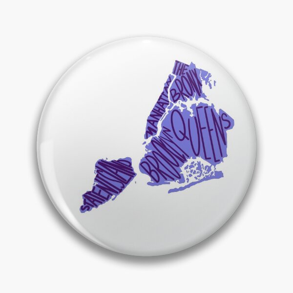 Artikelvorschau, Lila New York City Borough Map entworfen und verkauft von GrellenDraws.