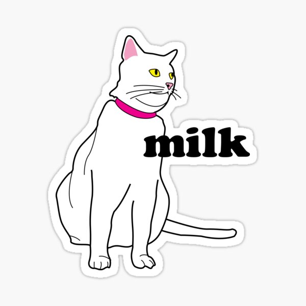Item preview, white cats milk story. print design. designed and sold by dadamda.