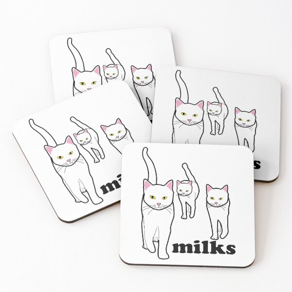 Item preview,  white cats milks design. print design.  designed and sold by dadamda.