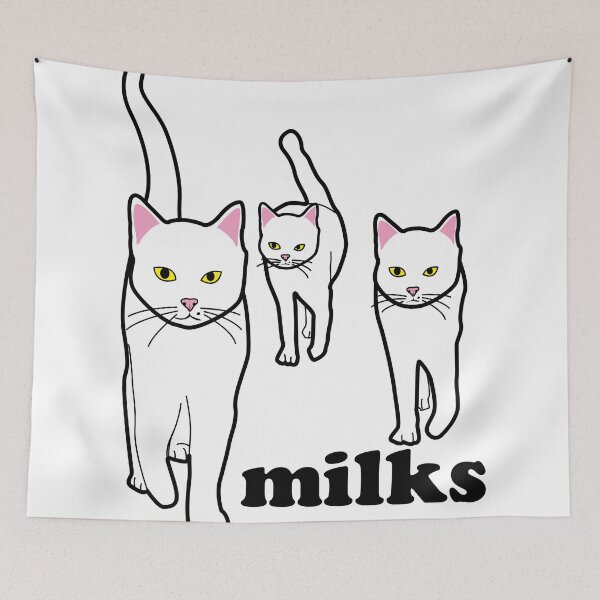 Item preview,  white cats milks design. print design.  designed and sold by dadamda.